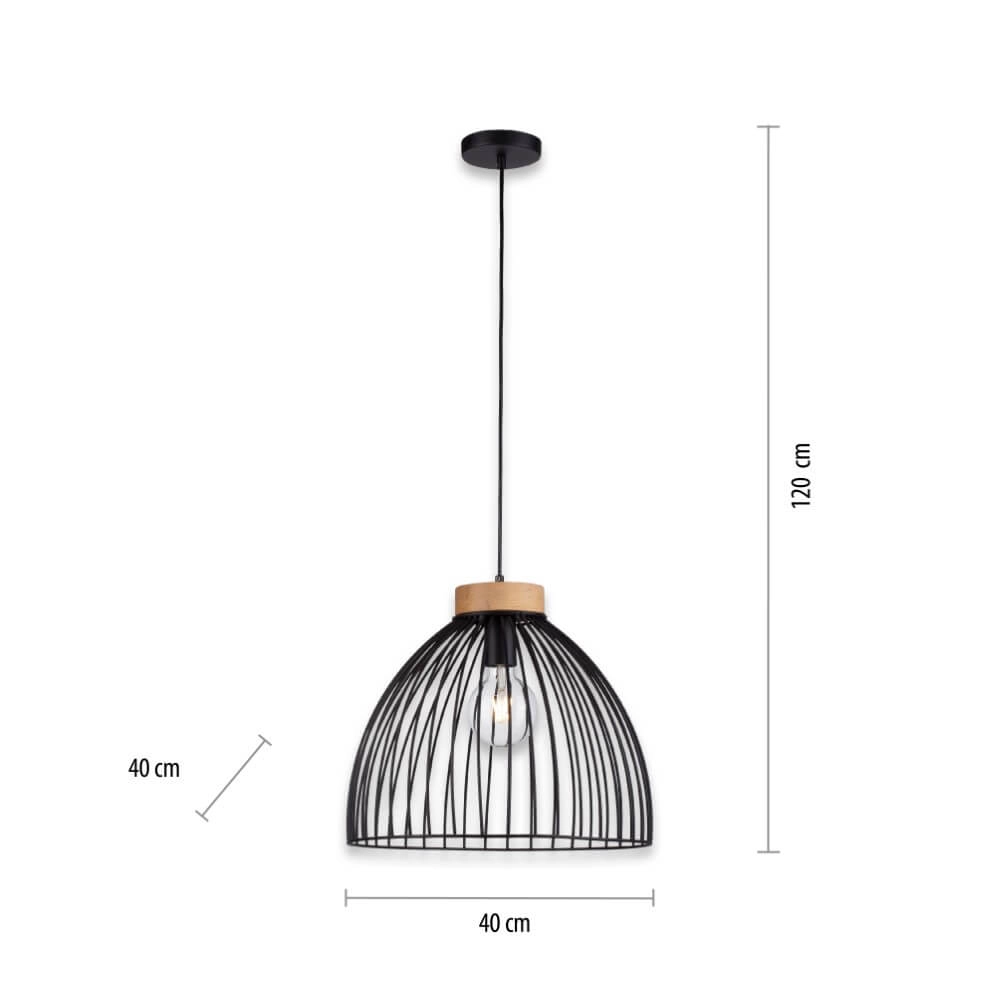 Hängelampe Lami Schwarz Just Light 4043689982768