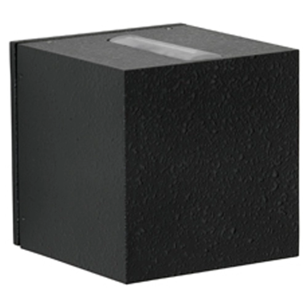 Quadratische LED-Wandleuchte Lino 10,5 cm - schwarz