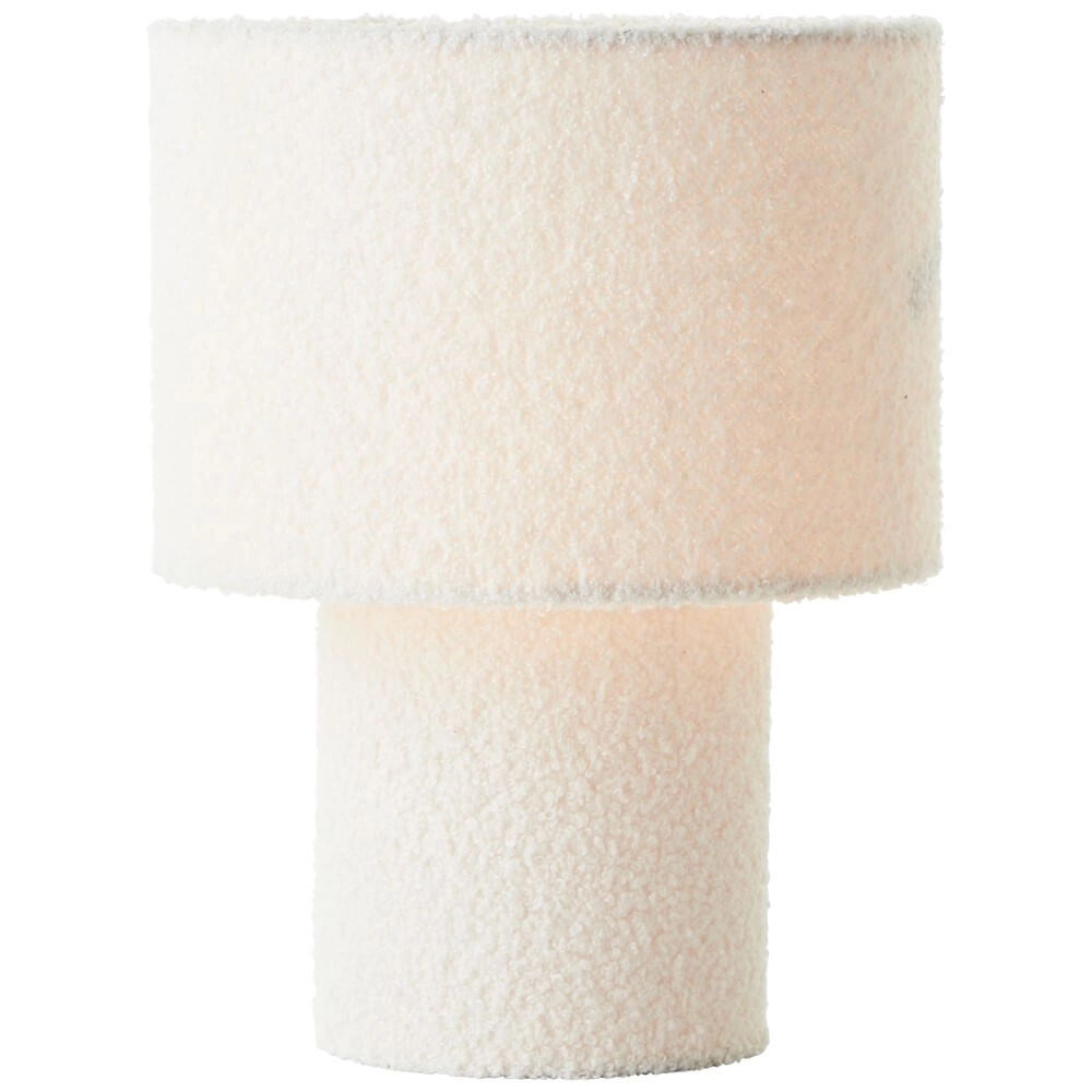 Cremefarbene Tischlampe Teddy Ø 23cm
