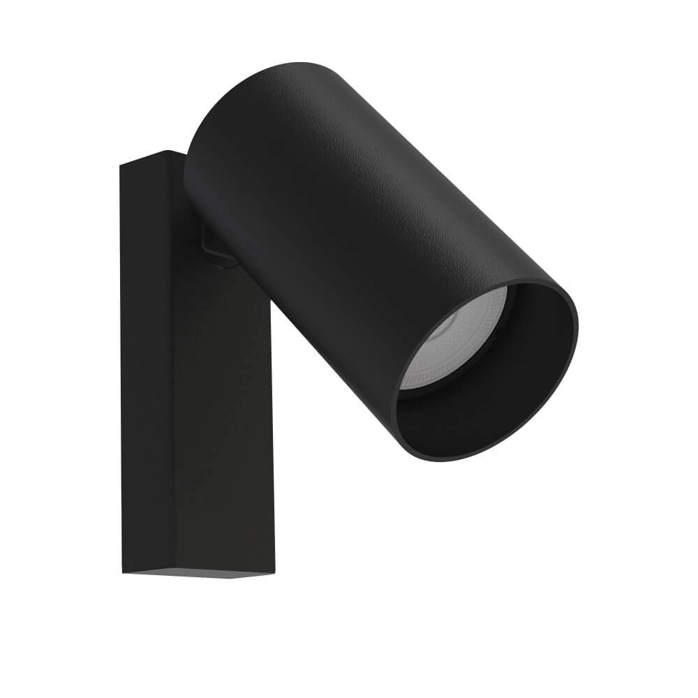 Schwarze Nachttischlampe Mono