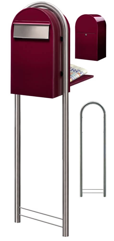 Briefkasten Grande B 3005 i Burgund Bobi 6417237034236