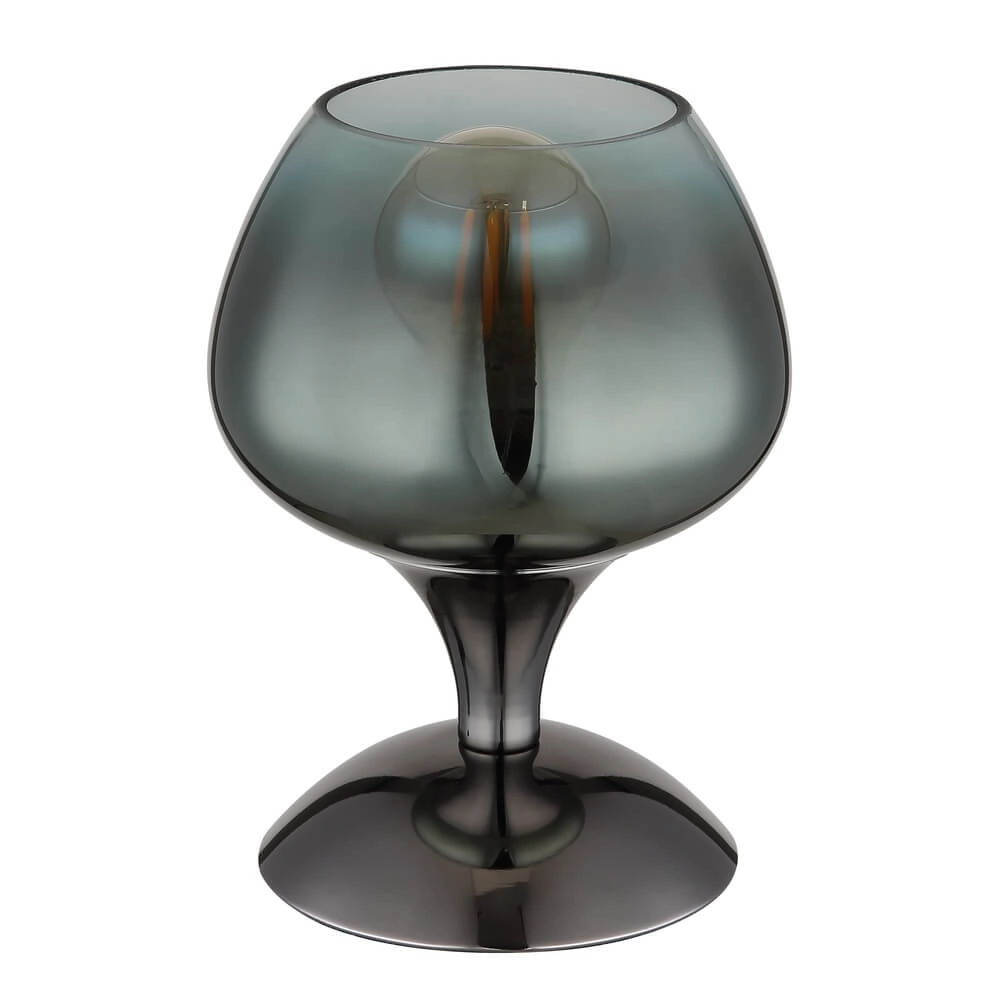 Tischleuchte aus Rotguss Maxy mit grünem Glas Ø 15cm Globo 9007371465934