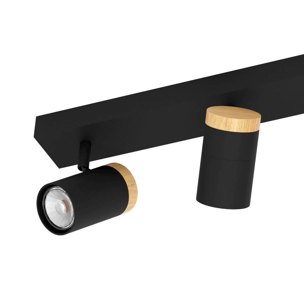 Schwarzer Aufbaustrahler Cartagena 4-Licht Stars of Light 9002759396497