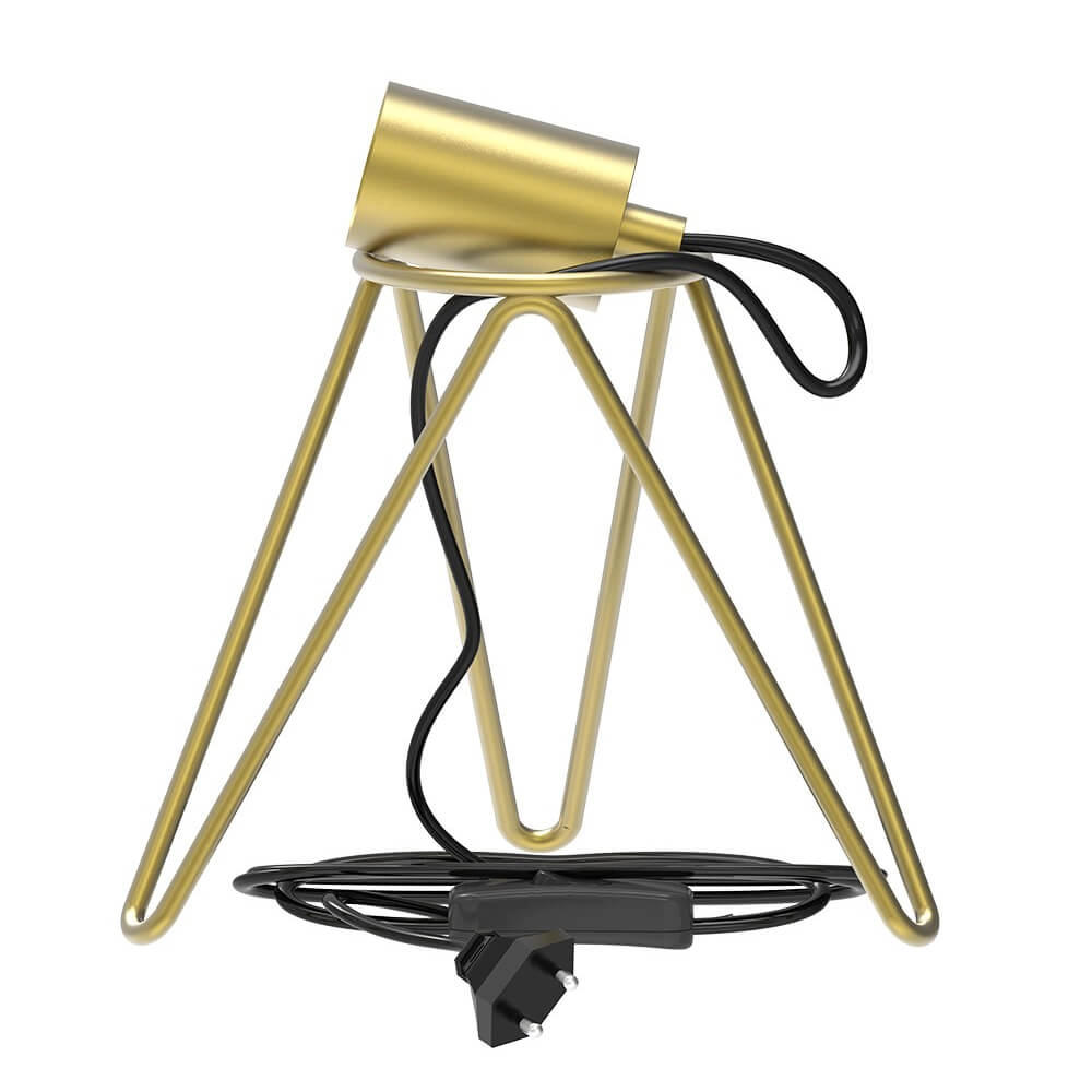 Goldene Stativ-Tischlampe Tripod