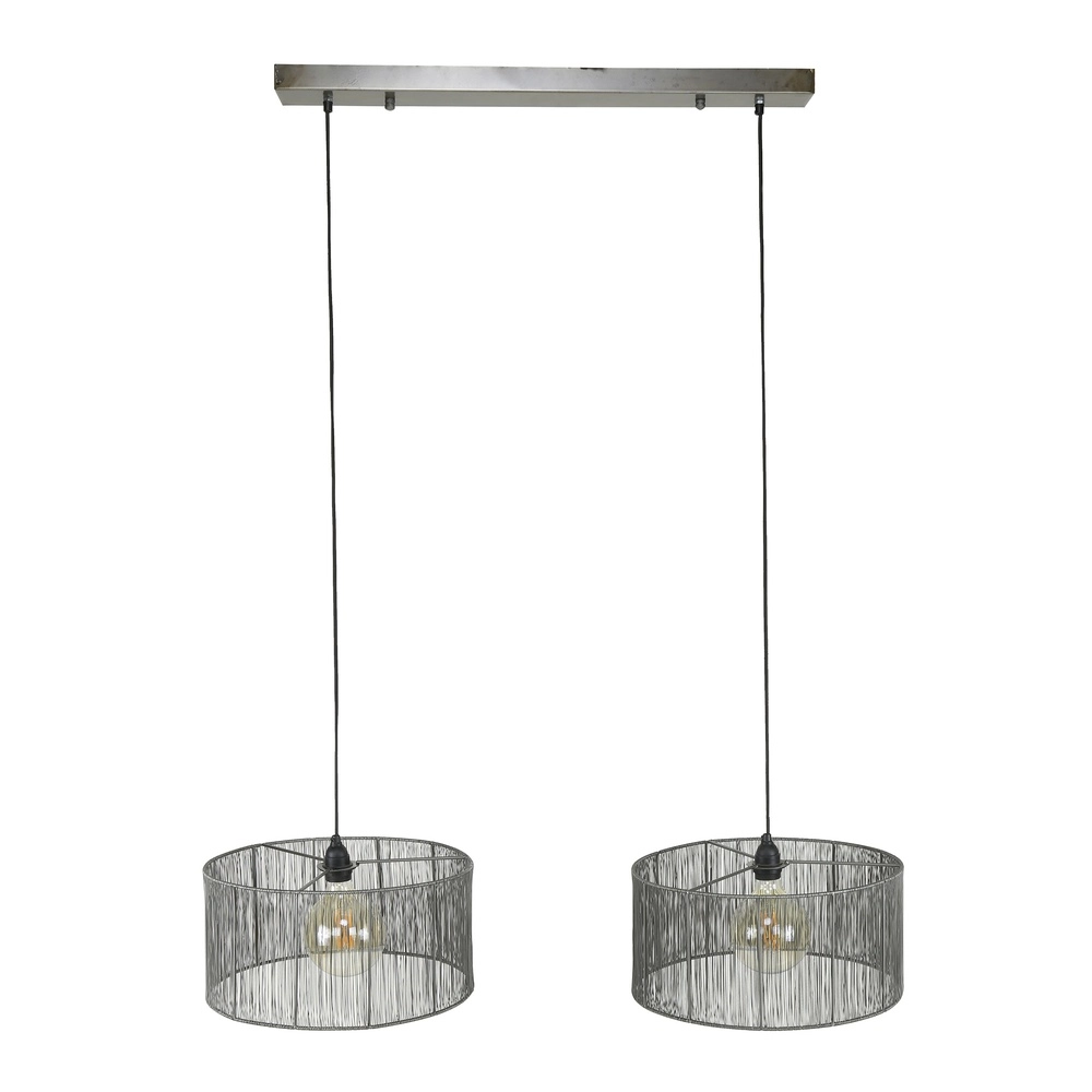 Metalldraht-Pendellampe Stringshade Ø 41cm - 2-Licht Lyora 8716803511477