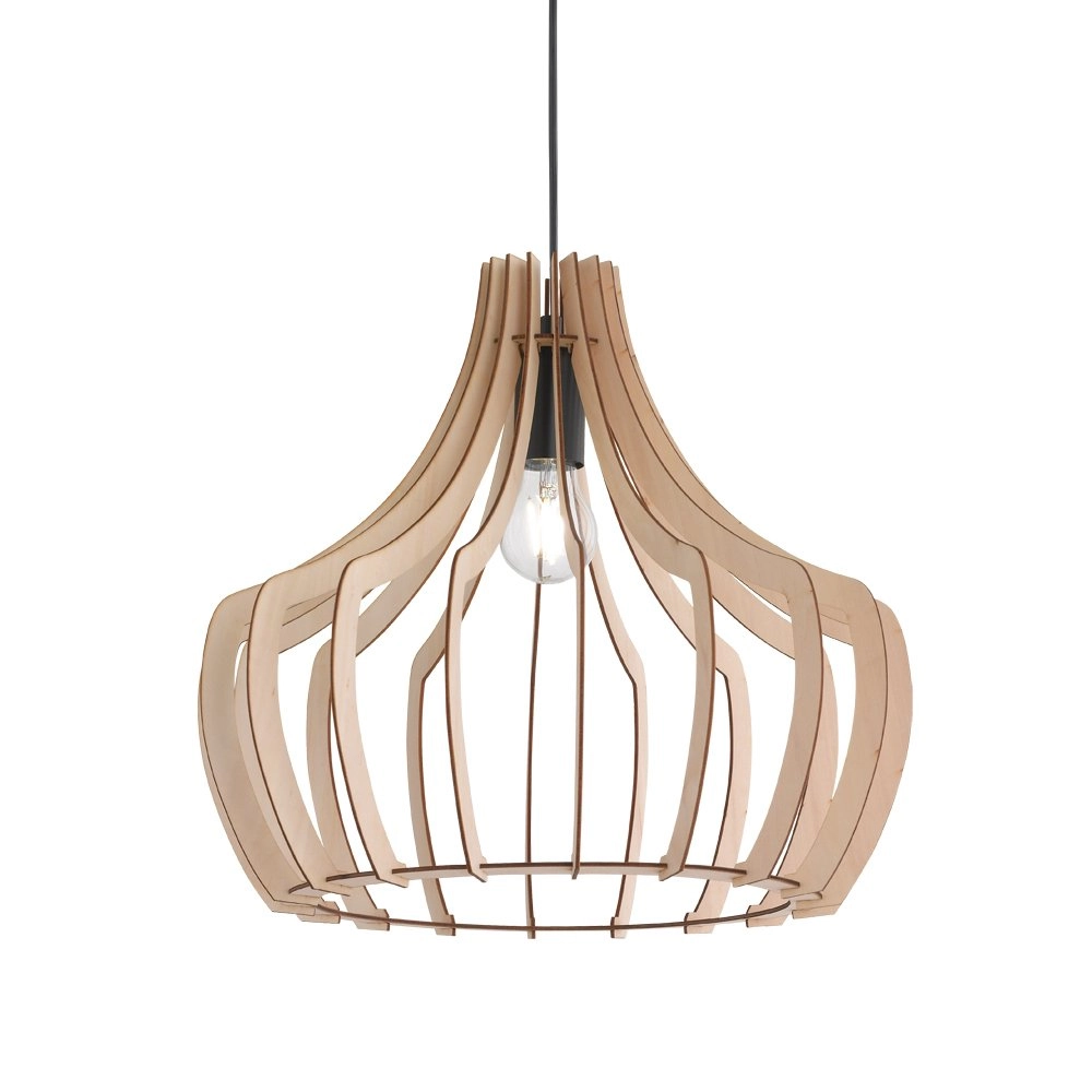 Pendelleuchte Wood 44 cm Trio 4017807301915