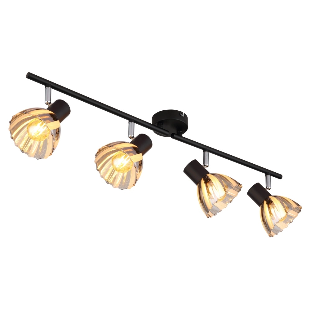 Deckenlampe 4-Licht Zachery Schwarz