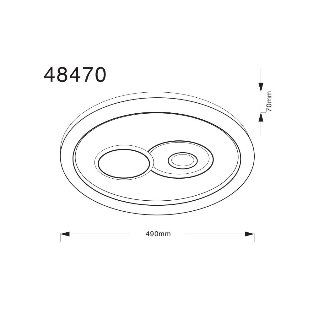 Deckenlampe Ruiz I weiße Ø 49cm Globo 9007371522811