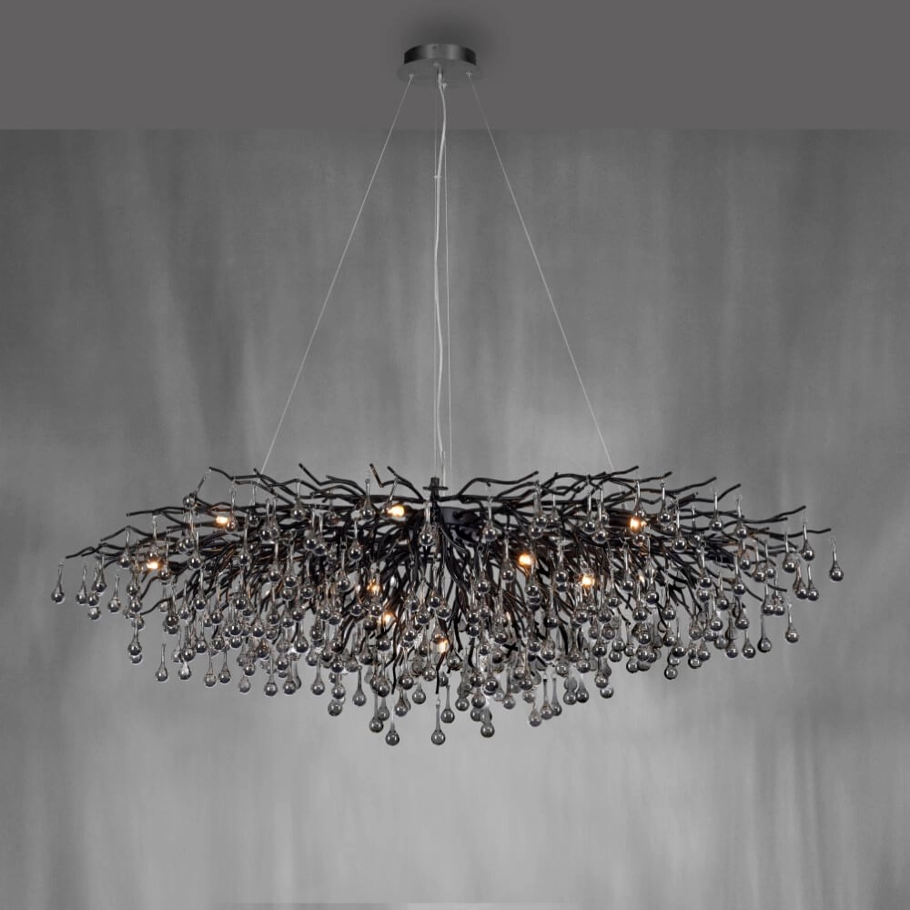 Großer Kronleuchter Icicle Schwarz Paul Neuhaus 4012248377543