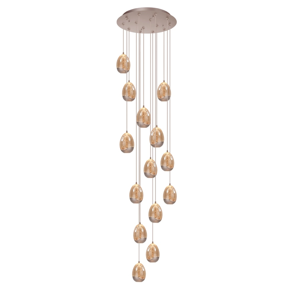 Pendellampe Champagne Egg Champagne 14-Licht