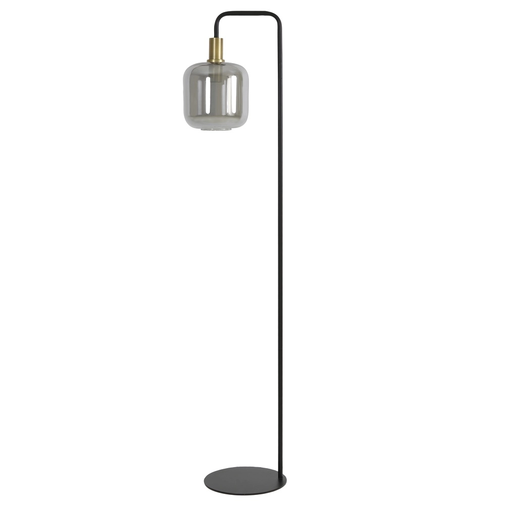 Stehlampe Lekar mit Rauchglas und Gold Light & Living 8717807601430