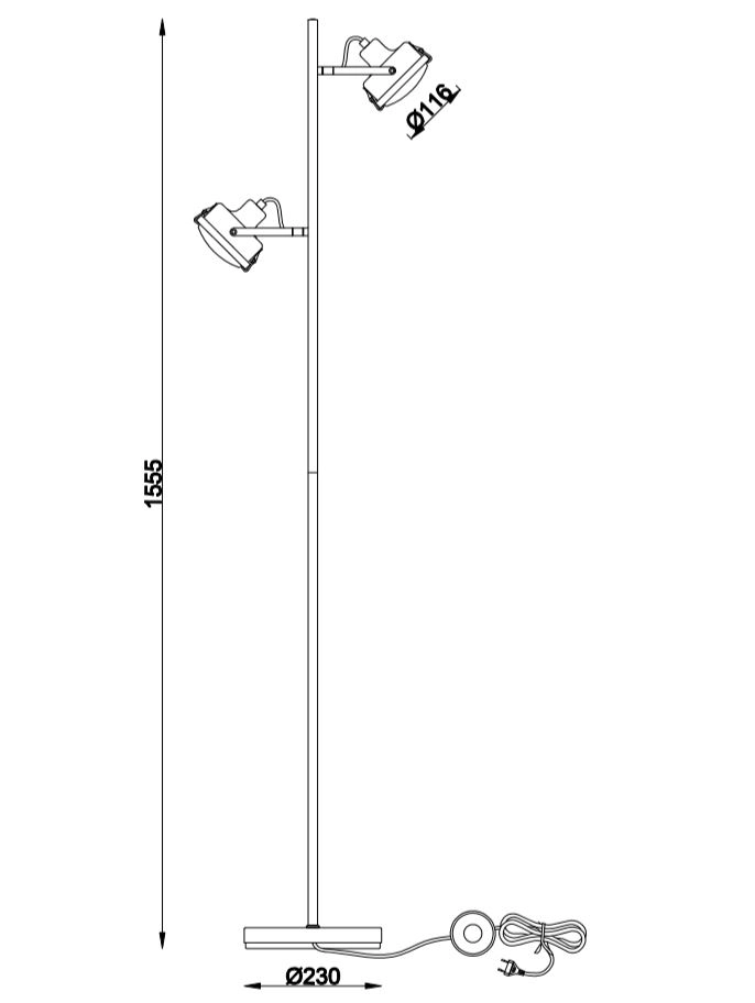 Stehplatz Satellite 2-flammig schwarz KS 8714732685108