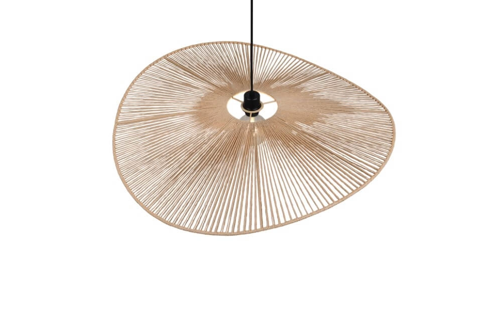 Große japandi Pendelleuchte Laurine Ø 78cm Trio 4017807637632