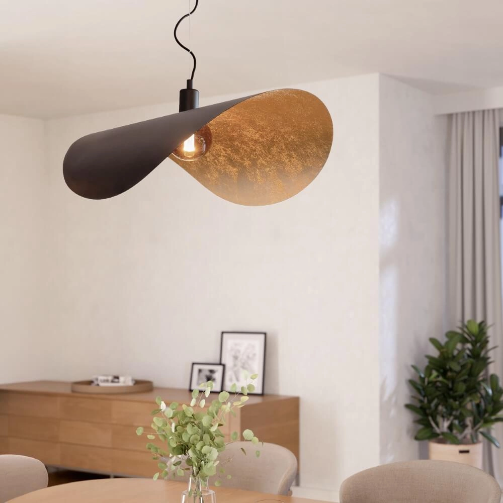 Hängelampe Saceda schwarz mit gold Stars of Light 9008606339204