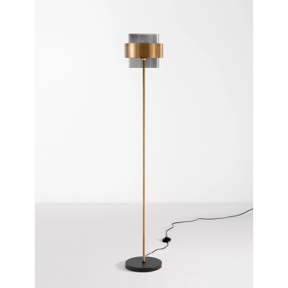 Stehlampe Sianna schwarz mit gold Lyora 5212017431059