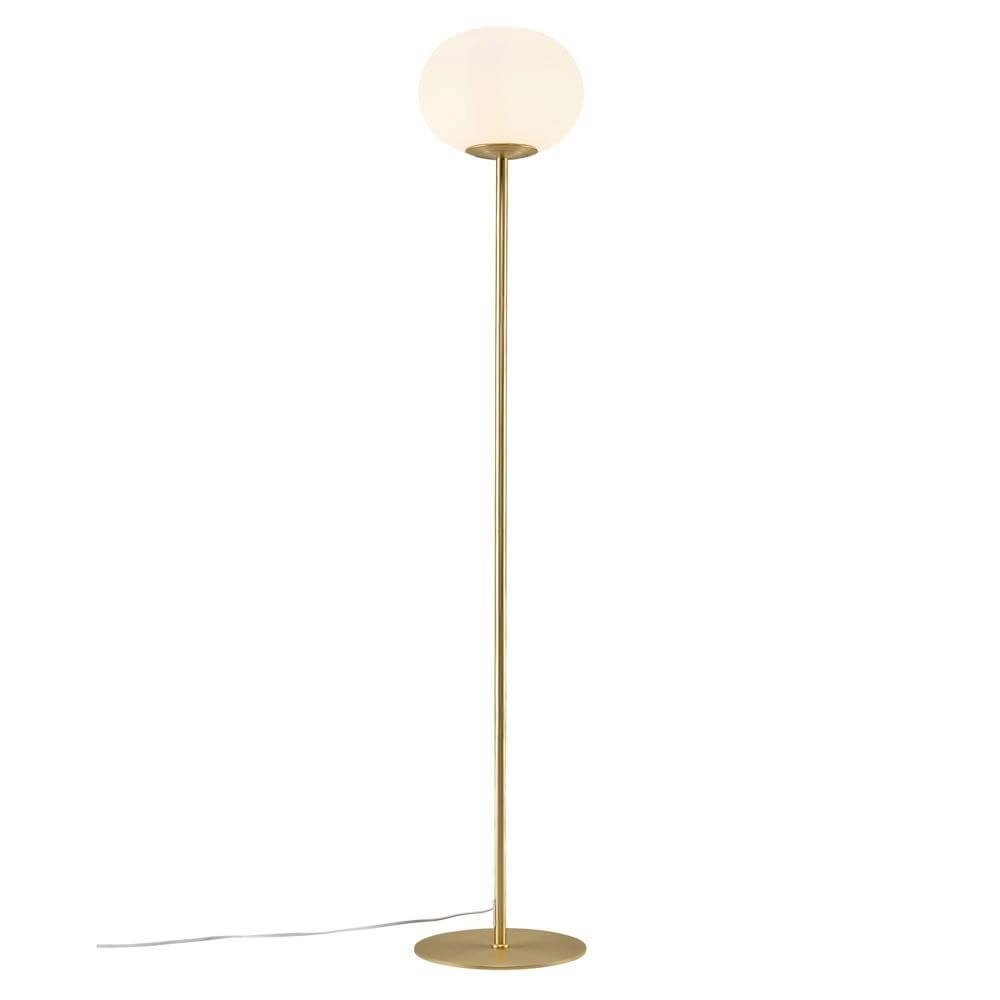 Stehleuchte aus Glas Alton Messing mit weißem Glas Nordlux 5704924001086