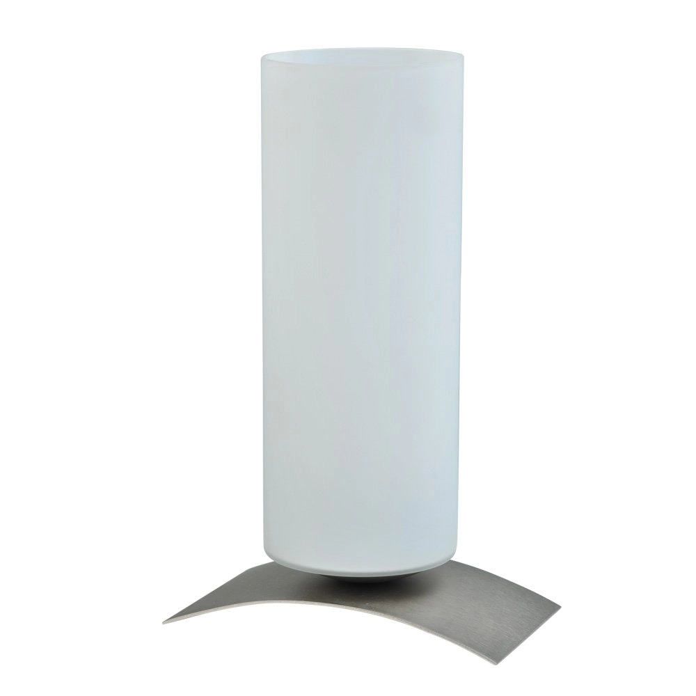 Tischlampe Oblica Round 29 cm metallic-grau