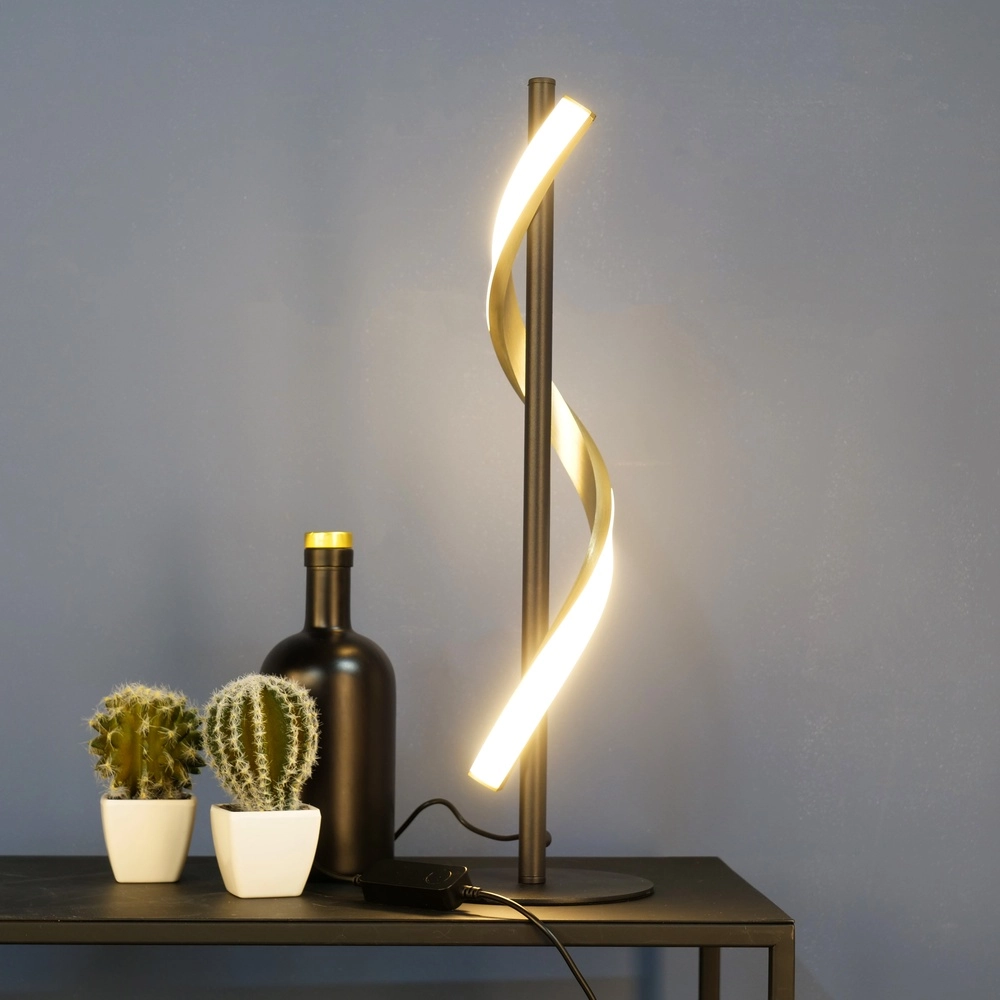 Tischlampe Conaprato schwarz mit gold Eglo 9008606357376