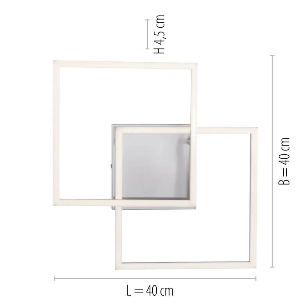 Deckenleuchte Iven 36 cm – 3000 K Edelstahl Just Light 4043689972943