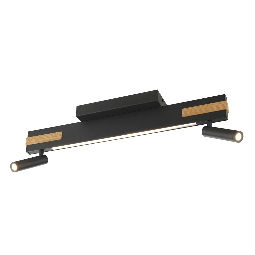 Design-Deckenlampe Streamline Schwarz mit Holz Brilliant 4004353463617