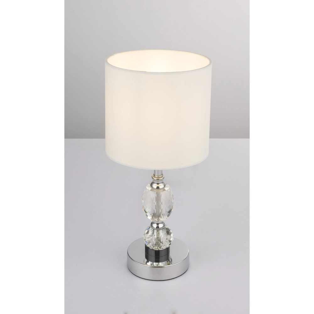 Klassische Tischlampe Bronn Chrom 34cm Globo 9007371379361