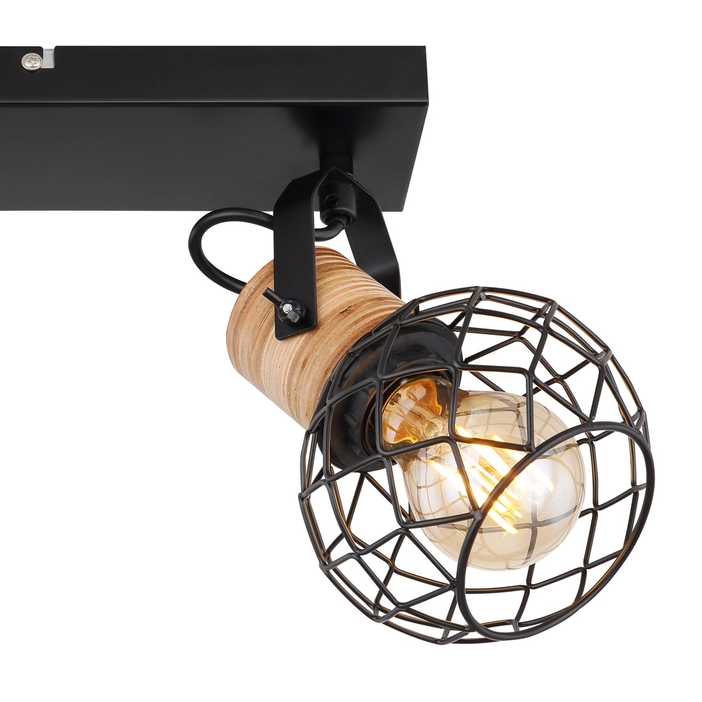 Wandlampe Lacky 2-Licht Schwarz Globo 9007371417360