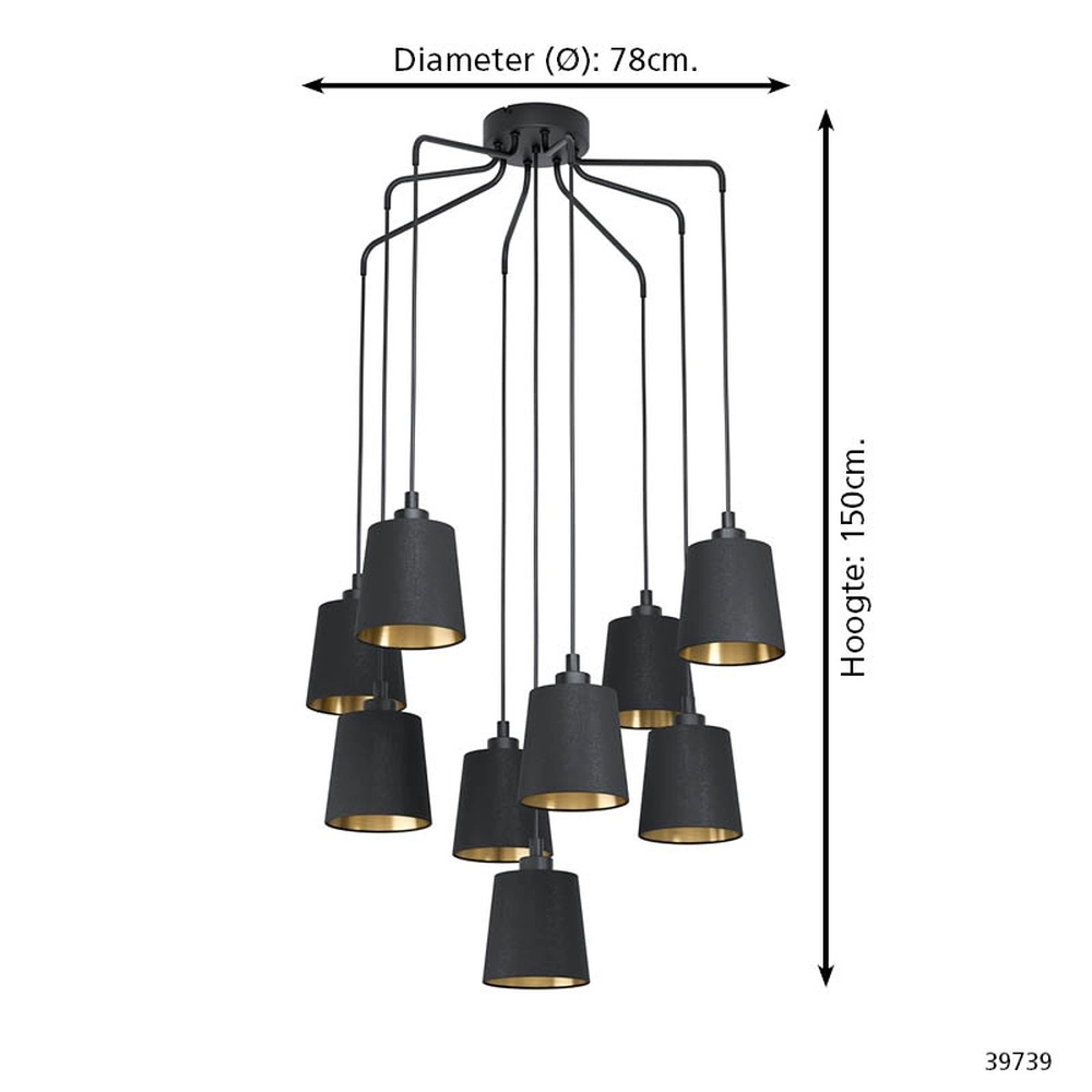 Design-Pendellampe Bernabetta Schwarz Eglo 9002759397395