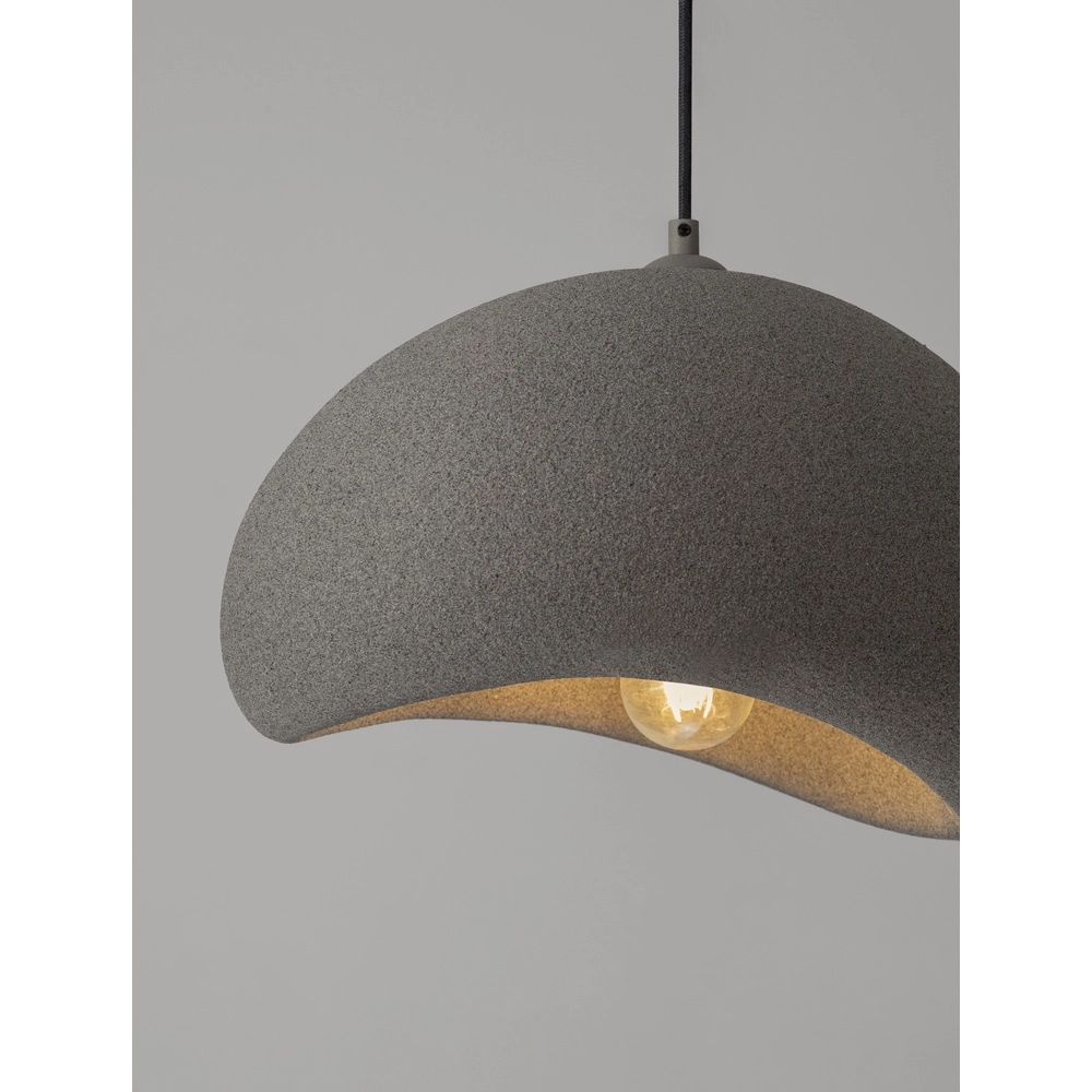 Natürliche Pendelleuchte Aere grau 40cm Lyora 5212017476692