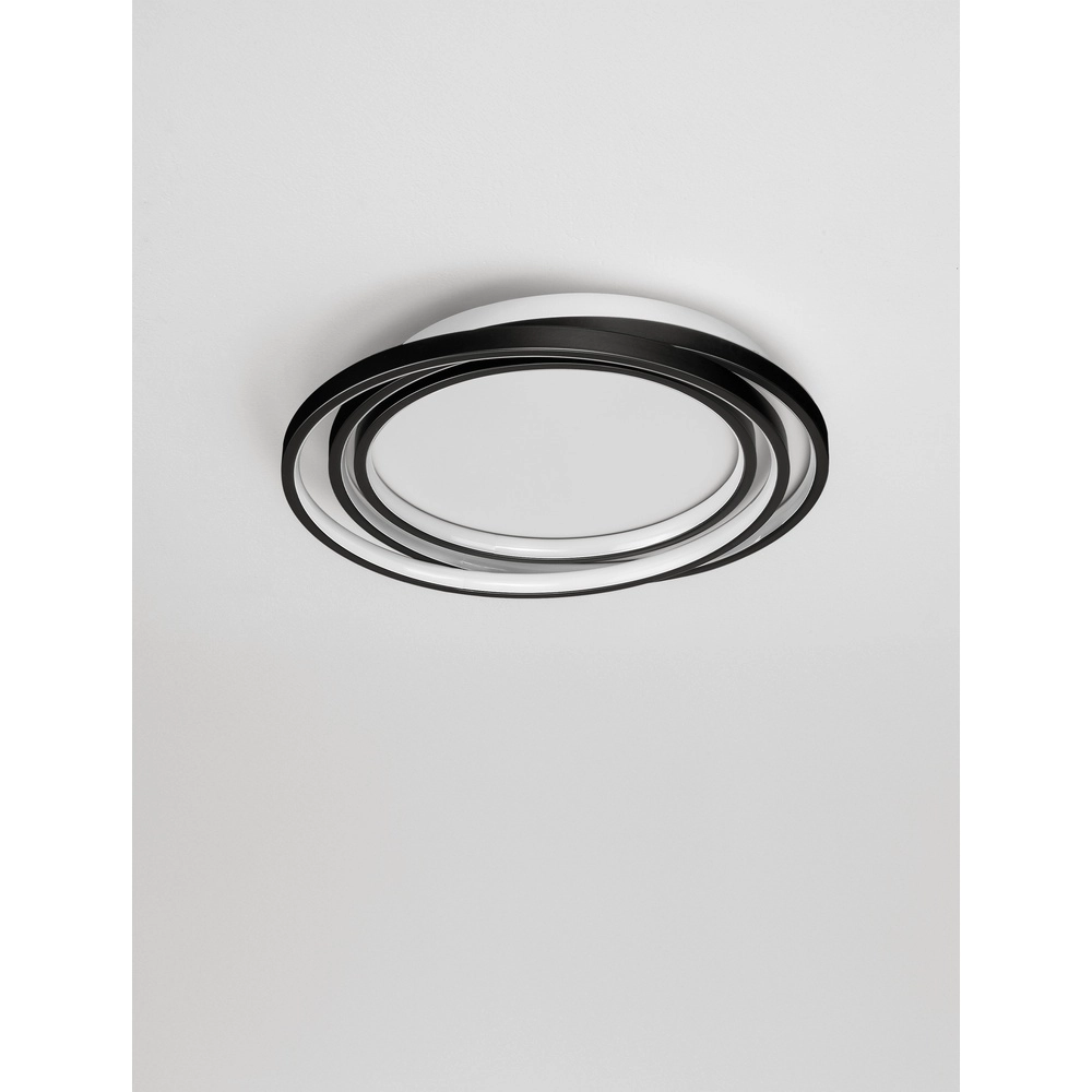 Runde Deckenleuchte Arbor schwarz Ø 44cm Lyora 5212017454928