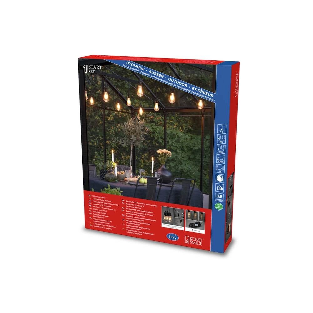 Lichterkette Partylight Start set 10x - inkl. Transformator KonstSmide 7318302351809