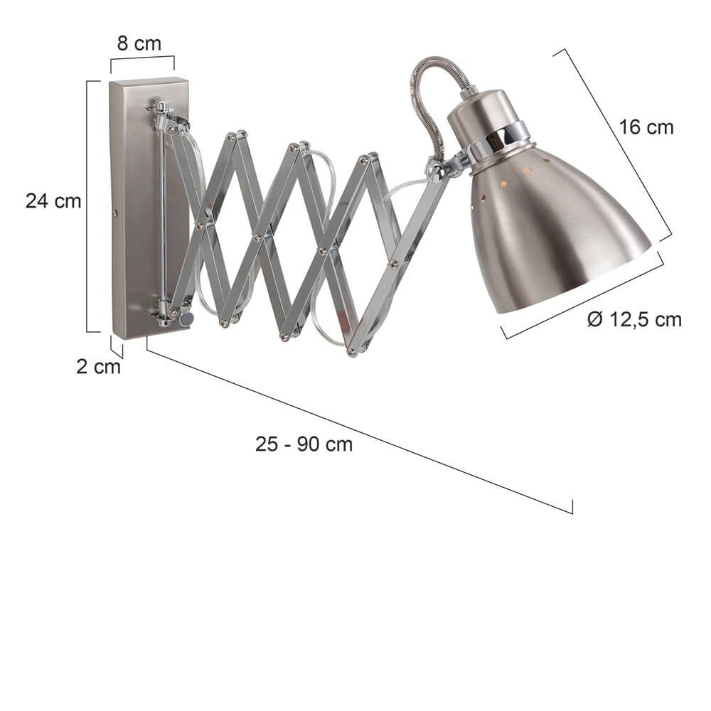 Wandleuchte Spring Metallgrau Steinhauer 8712746068689