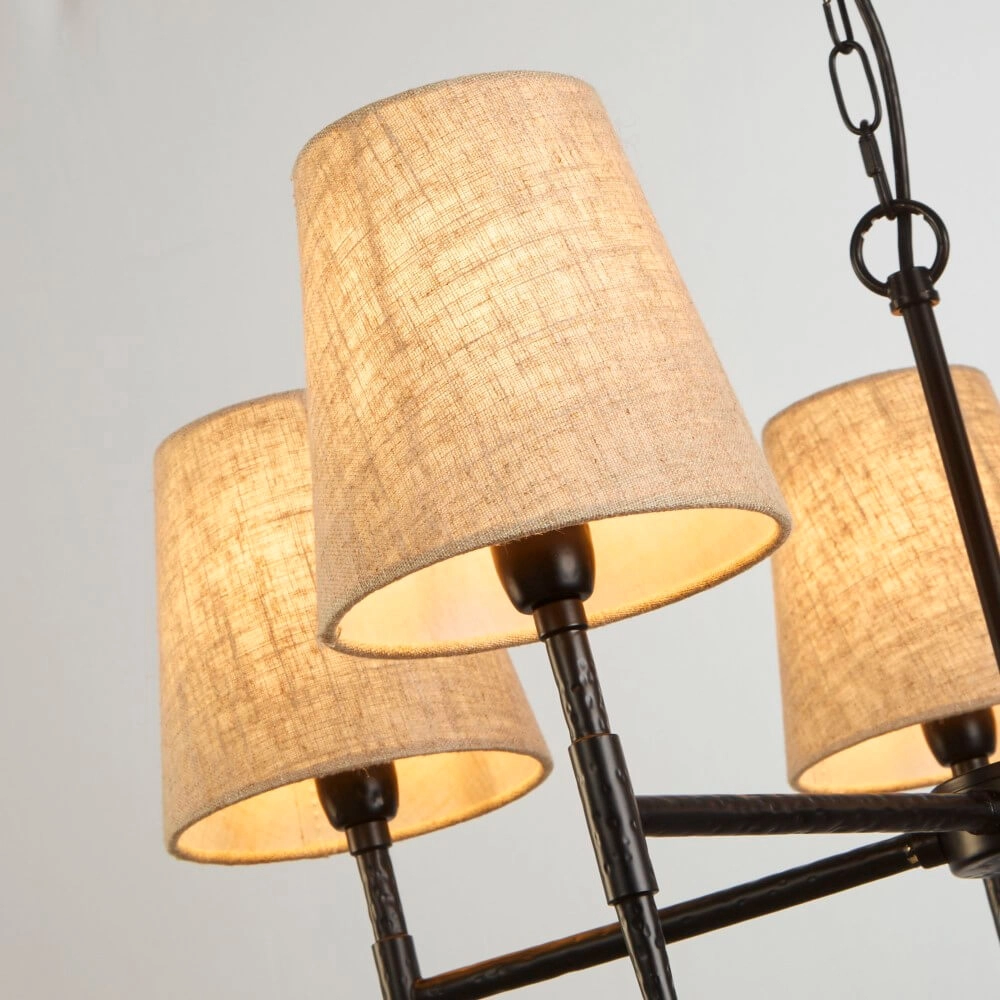 Hängelampe mit 5 Leuchten Gothic Schwarz Searchlight 5053423249995