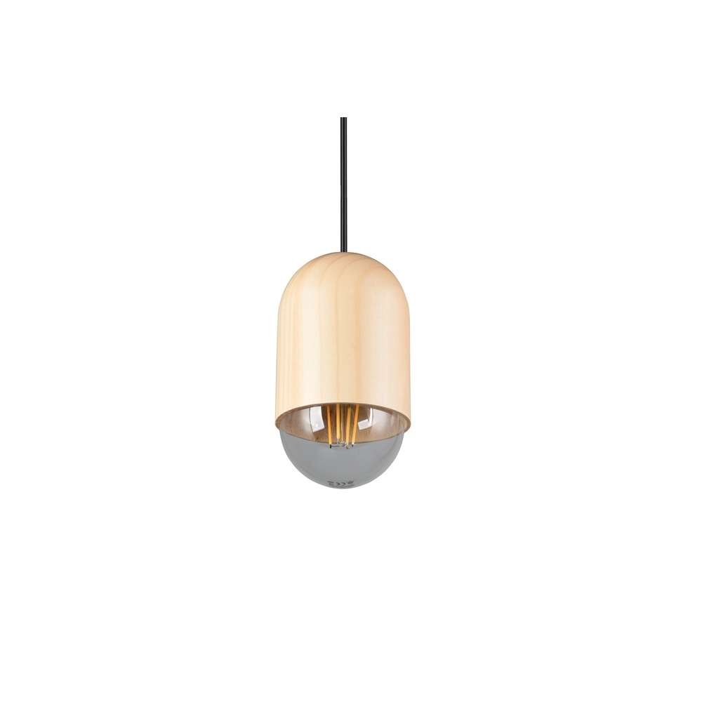 Einzigartige Pendelleuchte Nara Holz Ø 10,5cm Trio 4017807661750
