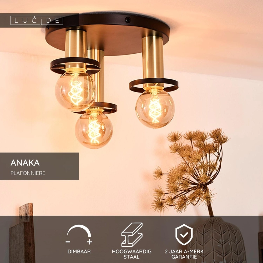 Design-Deckenlampe Anaka 3-Licht Ø 30cm Lucide 5411212451064