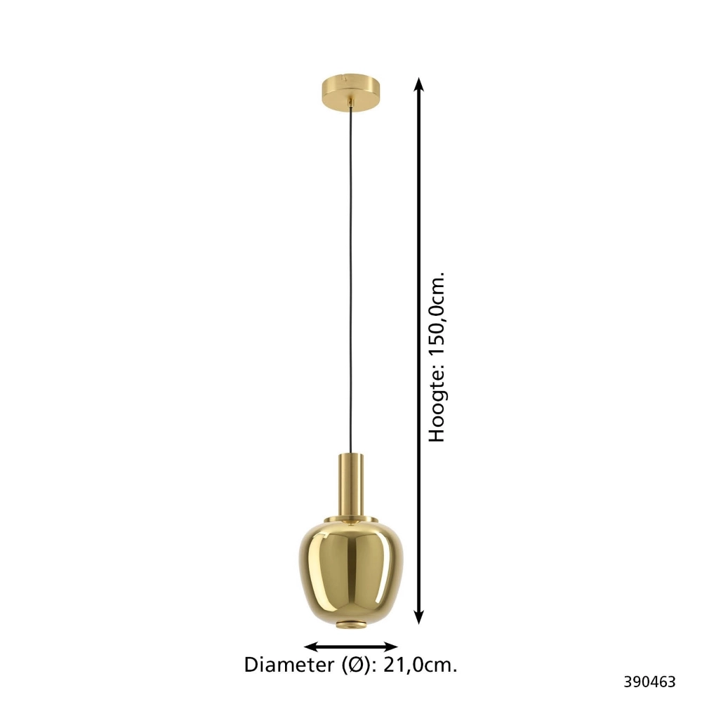 Design-Pendellampe Fruitera gold Ø 21 cm Stars of Light 9008606360031