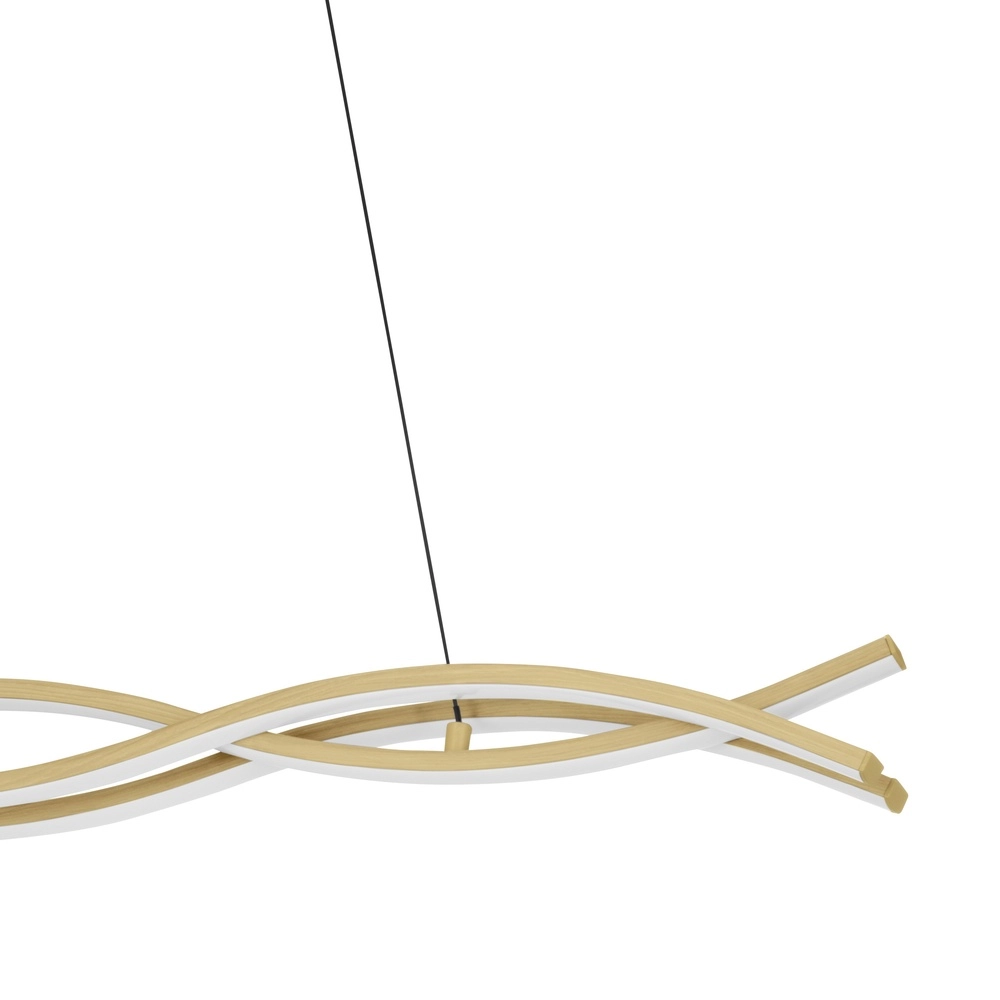 LED-Pendellicht mit Holzoptik Lasana 4 90 cm Eglo 9008606310326