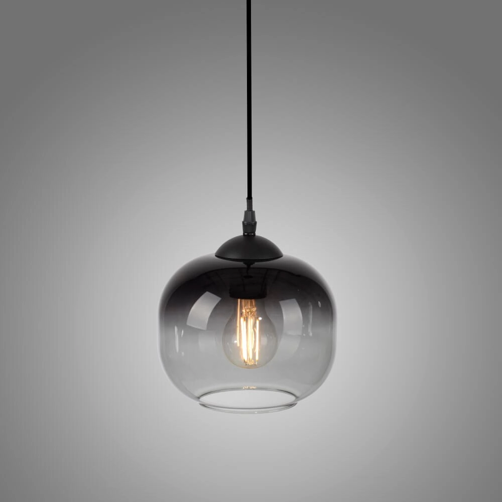 Schwarze Hängelampe Zea einzel Just Light 4043689993740