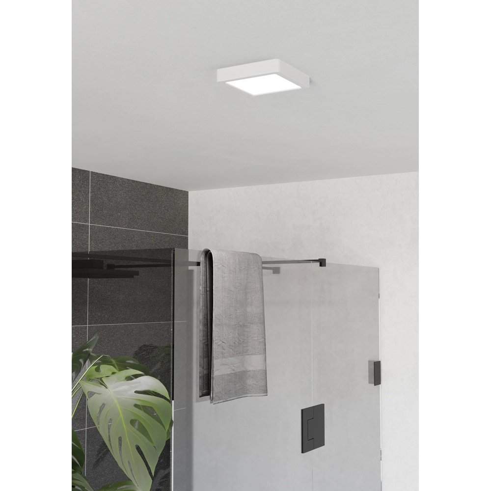 Deckenlicht IP44 Fueva 6 Quadrat – Weiß – 15x15 cm Eglo 9008606330393