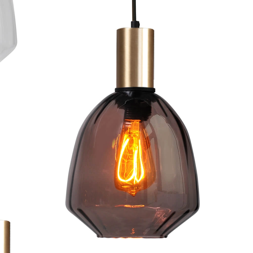 3-flammige Loft-Hängelampe - Gold - Porto mit Nicolette-Brille Masterlight 8718121270944