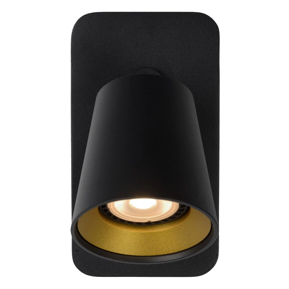 Nachttischlampe Turnon schwach bis warmes Schwarz Lucide 5411212092502