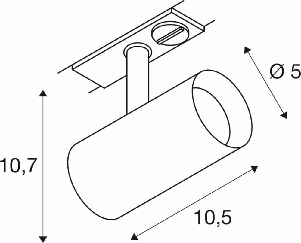 LED-Schienenstrahler Noblo 1-phasig - Schwarz - 3000K SLV 4024163281782