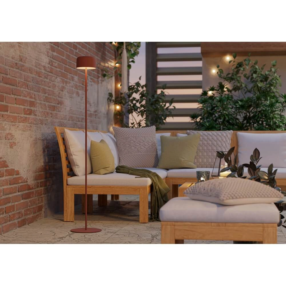 Schlanke Terrassenleuchte Roccanova Solar Red mit USB Eglo 9008606355105
