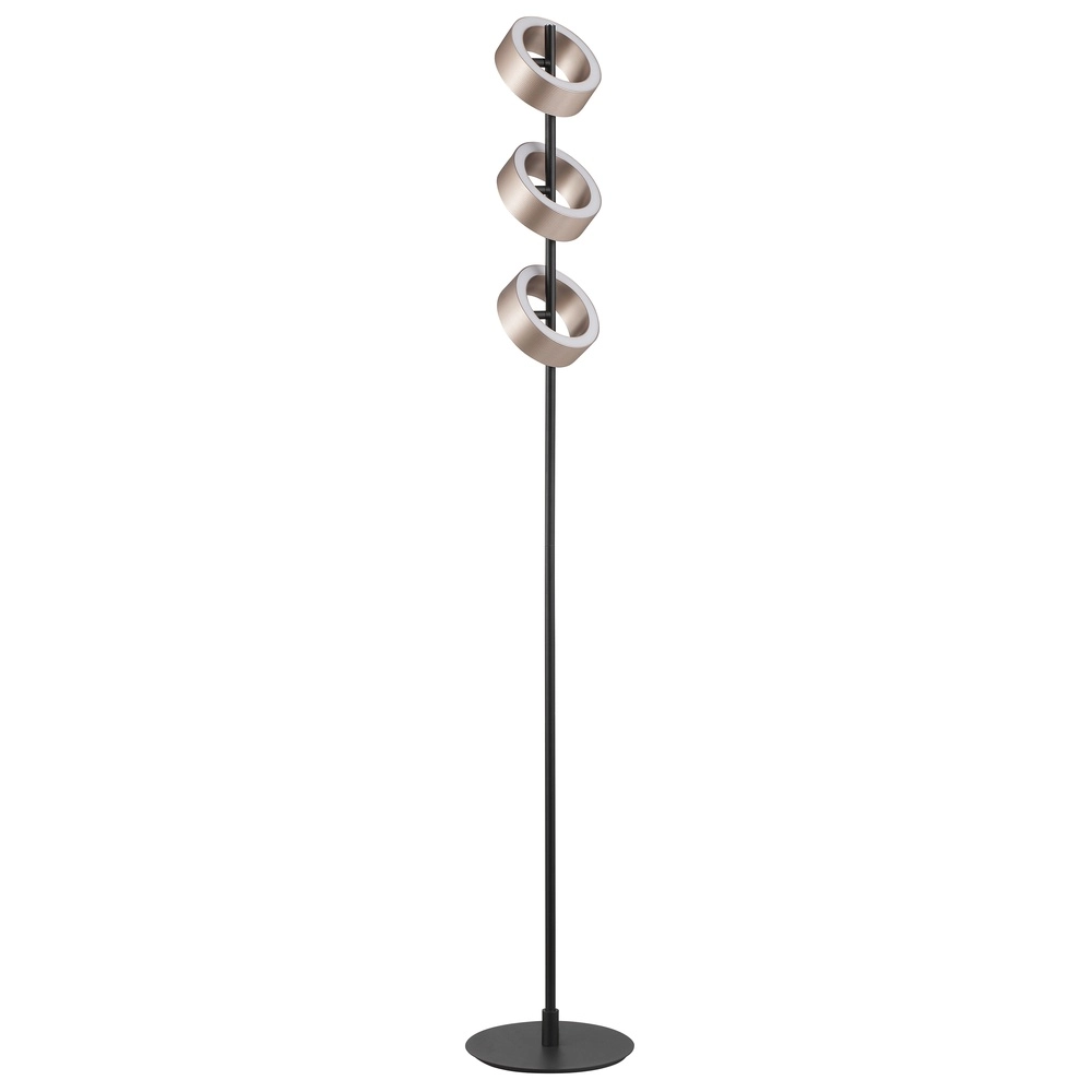 Design-Stehlampe Axion Schwarz mit Braun Brilliant 4004353477171