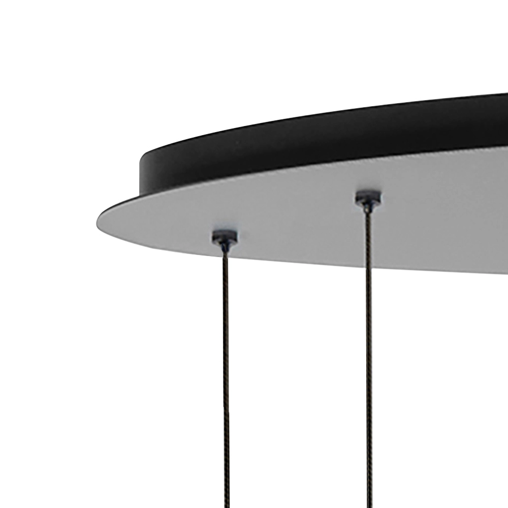 Pendelleuchte Melina 12-flammig schwarz mit Braunglas Highlight 8718379050497