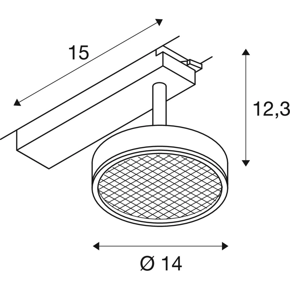Gleisplatz Grip! Flat 1-phasig weiß SLV 4024163305228