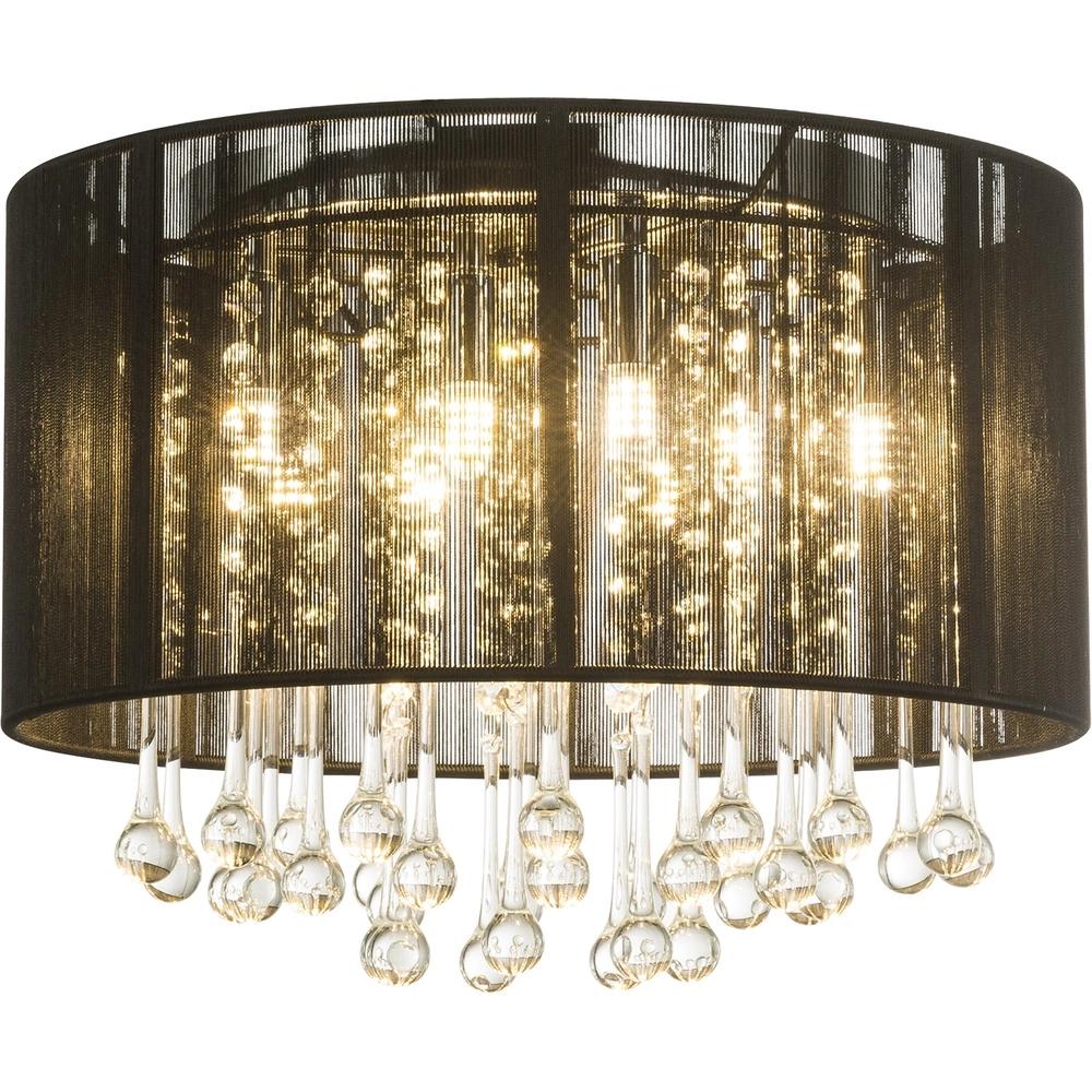 Deckenlampe Bagana Kronleuchter mit schwarzem Farbton