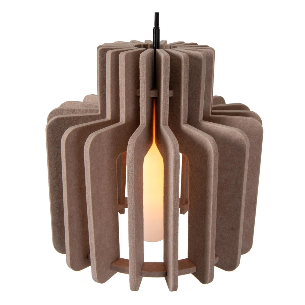 Design-Pendellampe Rollo 40 cm sandbraun Lucide 5411212452849