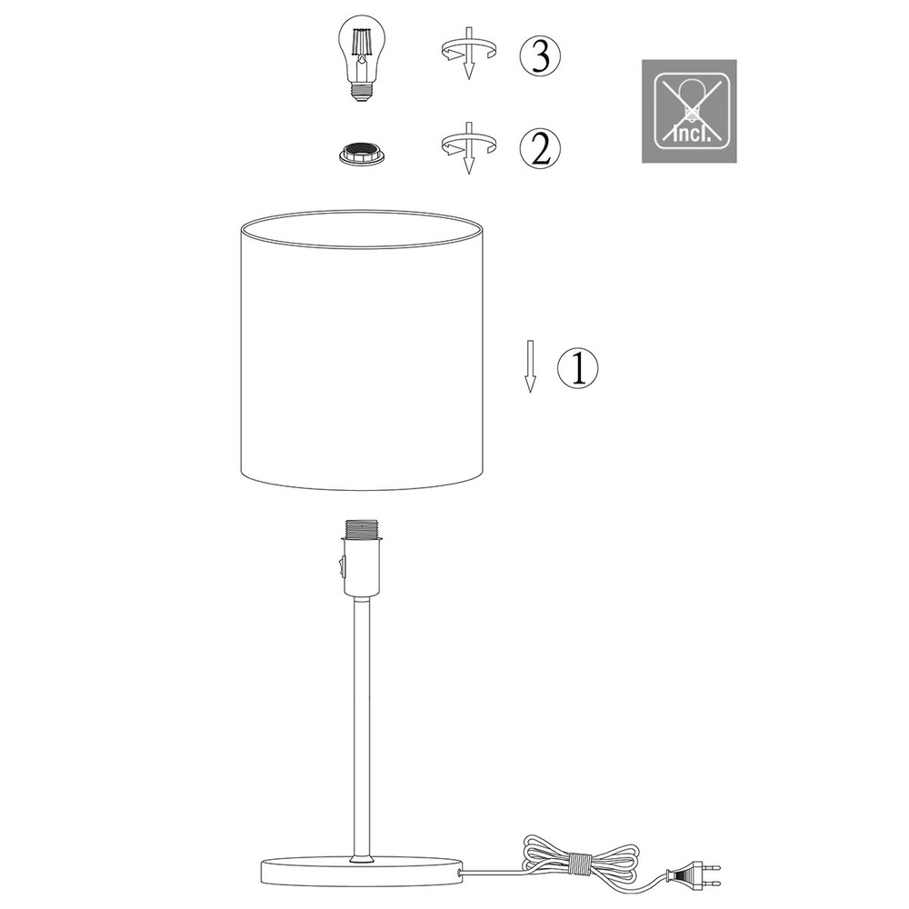 Tischlampe Noor mit goldener Kappe Steinhauer 8712746182071