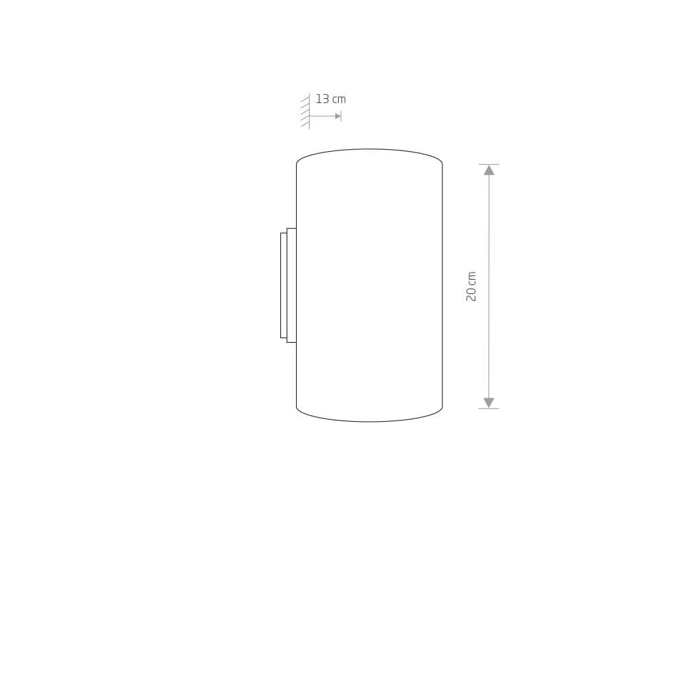 Schwarzer Wandstrahler Tube Lyora 5903139932097