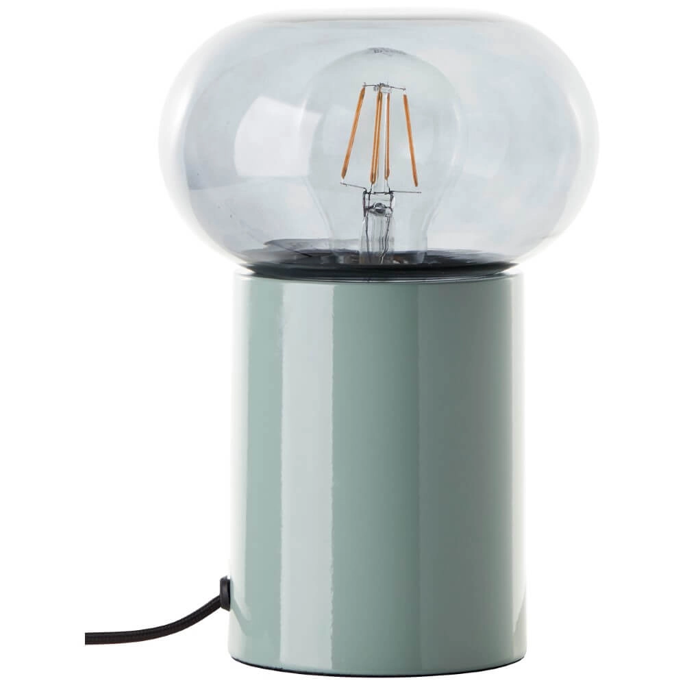 Grüne Tischlampe Knut mit Rauchglas Brilliant 4004353430152